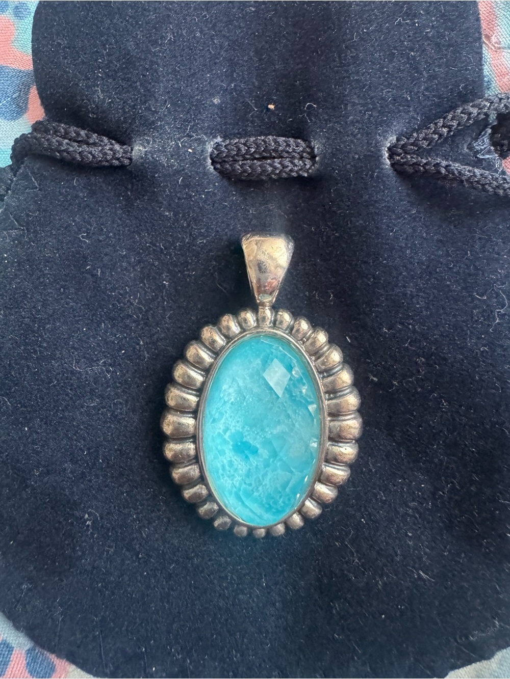 LAGOS Sterling Silver Maya Venus Turquoise Doublet Pendant